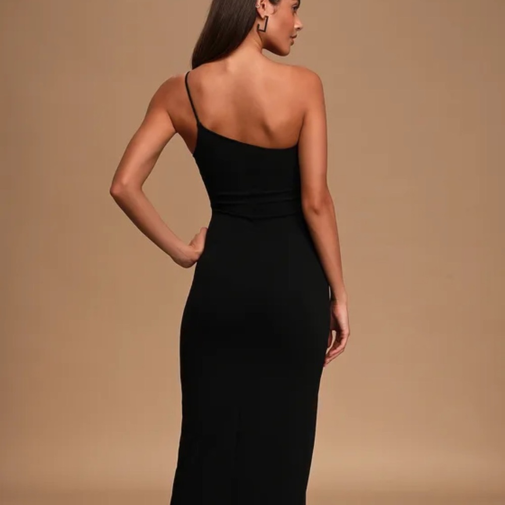 Lulus Black One-Shoulder Dress - Picture 2 of 3